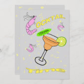 Invitation de cocktail de bande dessinée de (Devant / Derrière)