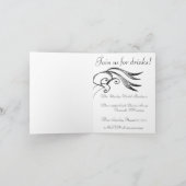 Invitation de cocktail de Bath d'oiseau de Martini (Intérieur)