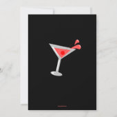 Invitation de cocktail de Martini d'anniversaire (Dos)