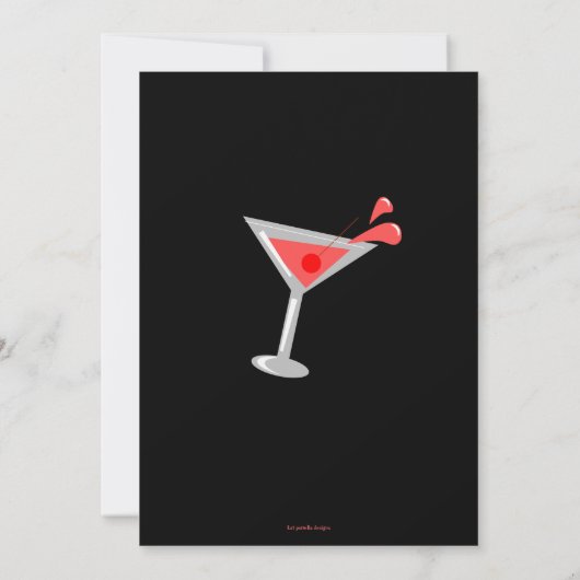 Invitation de cocktail de Martini d'anniversaire (Dos)