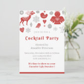 Invitation de cocktail de Noël Classique Gris Nord (Debout devant)