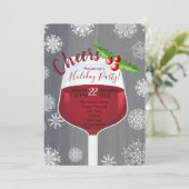 Invitation de cocktail de vacances d'acclamations (Debout devant)