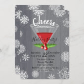 Invitation de cocktail de vacances d'acclamations (Devant / Derrière)