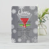 Invitation de cocktail de vacances d'acclamations (Debout devant)