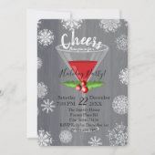 Invitation de cocktail de vacances d'acclamations (Devant)