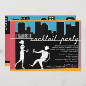 Invitation de cocktail des années 1960 de hippie (Devant / Derrière)