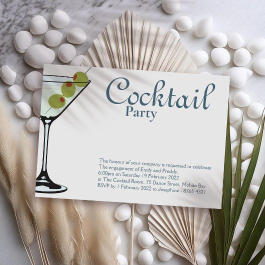 Invitation de cocktail Martini