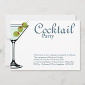 Invitation de cocktail Martini Party (Devant)