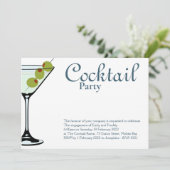 Invitation de cocktail Martini Party (Debout devant)