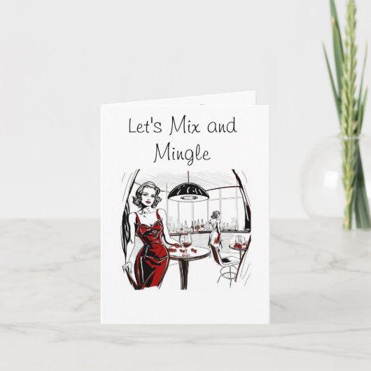 Invitation de Cocktail Mix and Mingle (Devant)