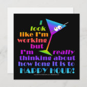 Invitation de Cocktail Party - Combien de temps po (Devant / Derrière)