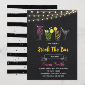 Invitation de cocktail sur tableau noir pour appro (Devant / Derrière)