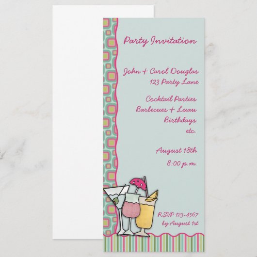 Invitation de cocktails (Devant / Derrière)