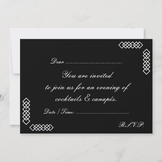 INVITATION DE COCKTAILS ET DE CANAPES (Devant)