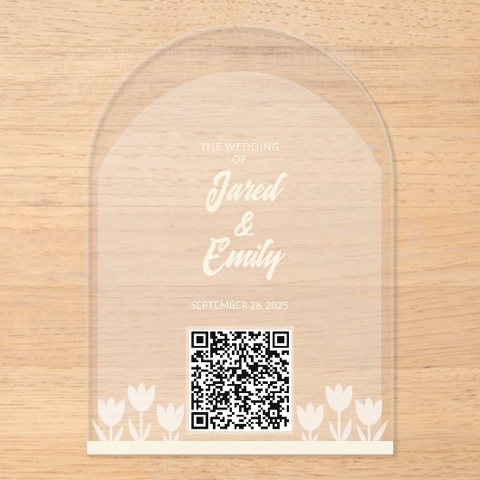 Invitation de code QR Faire-part de mariage de sty (Recto)