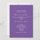 Invitation de code QR Mariage moderne violet (Devant)