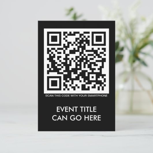 invitation de code QR personnalisable (Debout devant)
