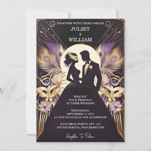 Invitation De code vestimentaire Prom costume Masquerade Mari (Devant)