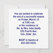 Invitation de coeur de basket-ball (Dos)