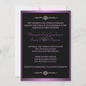 Invitation de coeur rose avec bow (Dos)