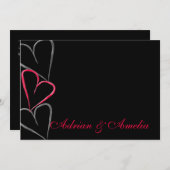 Invitation de coeurs (Devant / Derrière)