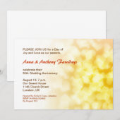 Invitation de cœurs pour les noces d'or de 50 ans (Devant / Derrière)