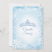 Invitation de coing hiver bleu et blanc doux12 (Dos)