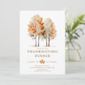 Invitation de collecte de feuilles Thanksgiving (Debout devant)