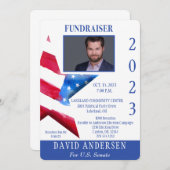 Invitation de collecte de fonds politique avec pho (Devant / Derrière)