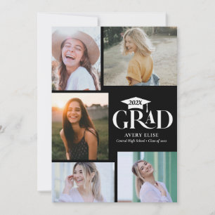 Invitation de collection photo en noir et blanc mo