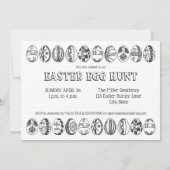 Invitation de coloriage de chasse aux oeufs de Pâq (Dos)