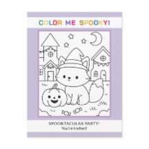 Invitation de coloriage d'Halloween pour enfants a