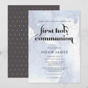 Invitation de communion d'aquarelle