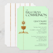 Invitation de communion de Chalis de parties (Devant / Derrière)