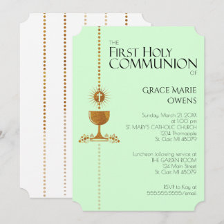 Invitation de communion de Chalis de parties
