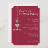 Invitation de communion de Chalis de parties (Devant)