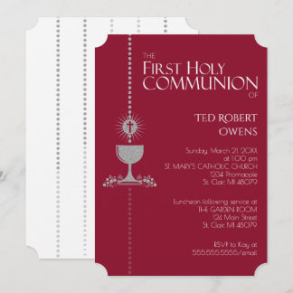 Invitation de communion de Chalis de parties