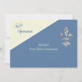 Invitation de communion de Fleur de Lis First (Dos)