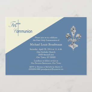 Invitation de communion de Fleur de Lis First