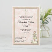 Invitation de communion de pêche d'ange (Debout devant)