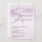 Invitation de communion de Sakura de lavande (Devant)