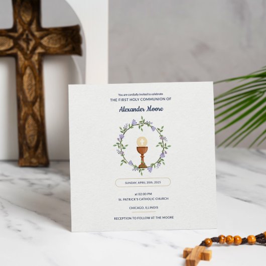 Invitation de communion personnalisé - conception 