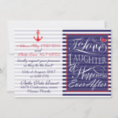 Invitation de conception de mariage nautique (Devant)