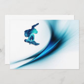 Invitation de conception de surf des neiges (Devant / Derrière)