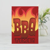 invitation de conception de texte de flamme bbq (Debout devant)