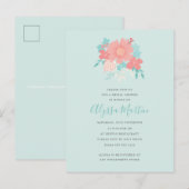 Invitation de conception florale tendance et belle (Devant / Derrière)