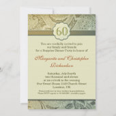 Invitation de conception vintage pour 60e annivers (Dos)