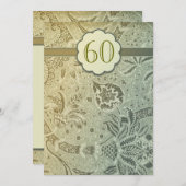 Invitation de conception vintage pour 60e annivers (Devant / Derrière)
