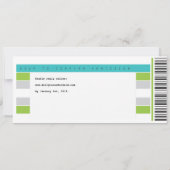 Invitation de concert à Aqua et Lime (Dos)