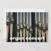 invitation de concert d'organes - tuyaux métalliqu (Devant)